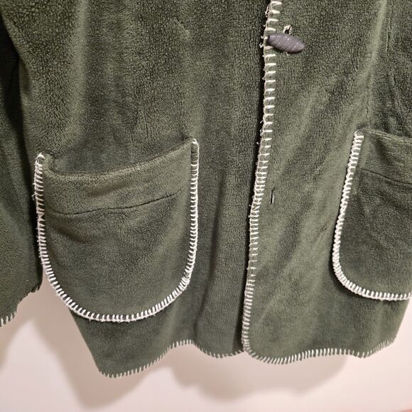 Vtg Quality Goods Canada Winter Nature Heavy Fleece Reversible Coat Jacket M/L - Picture 11 of 16